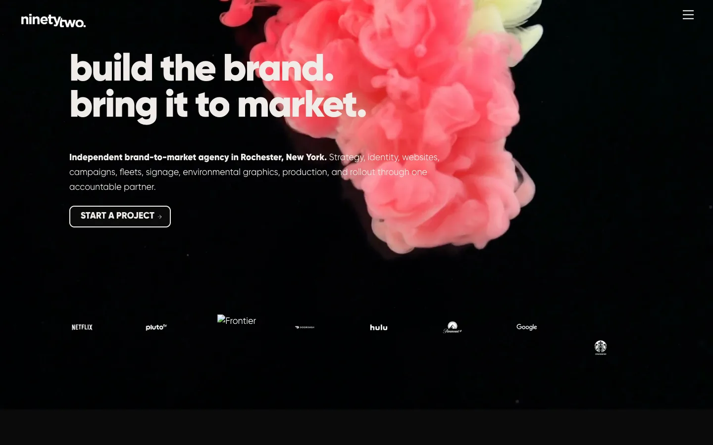ninety two 3.0 — smoke homepage hero on desktop